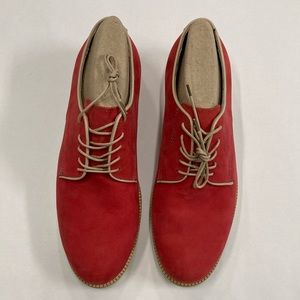 G.H. Bass Red Suede Oxford Style Shoes size 13